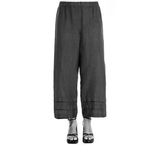 GRIZAS TUCK ENDS LINEN TROUSERS SIZE MEDIUM WIDE LEG NWT
